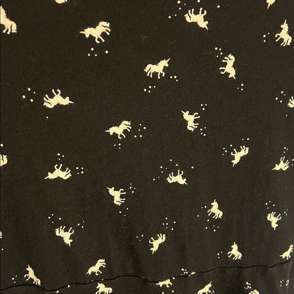 Old Navy Black Girls Dress with White Unicorns size L(10/12) - Picture 2 of 5